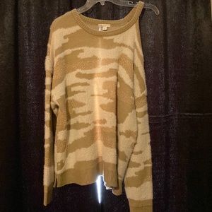 Camo Peek Shoulder Sweater